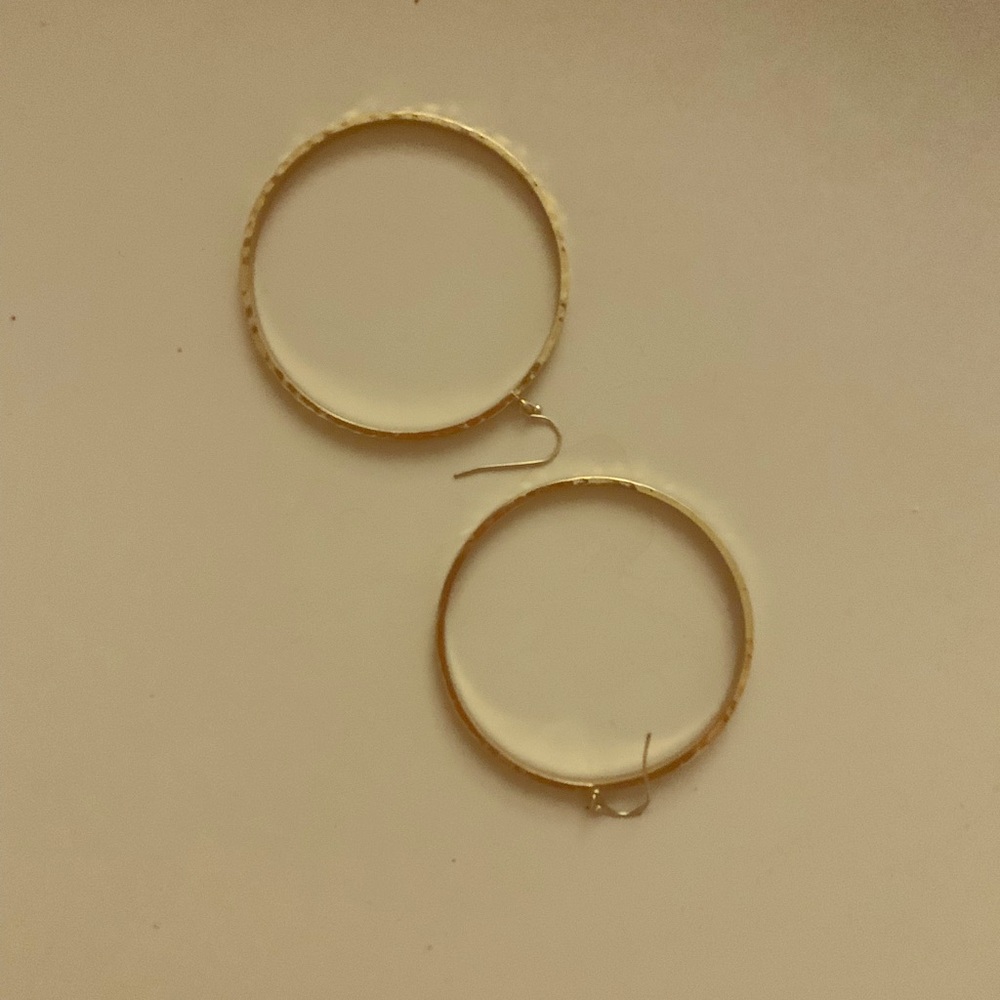 Large Gold BCBG hoop earrings